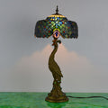 Aurena Tiffany-Stil-Tischlampe – Farbiger Kuppelschirm, E26-Stecksockel