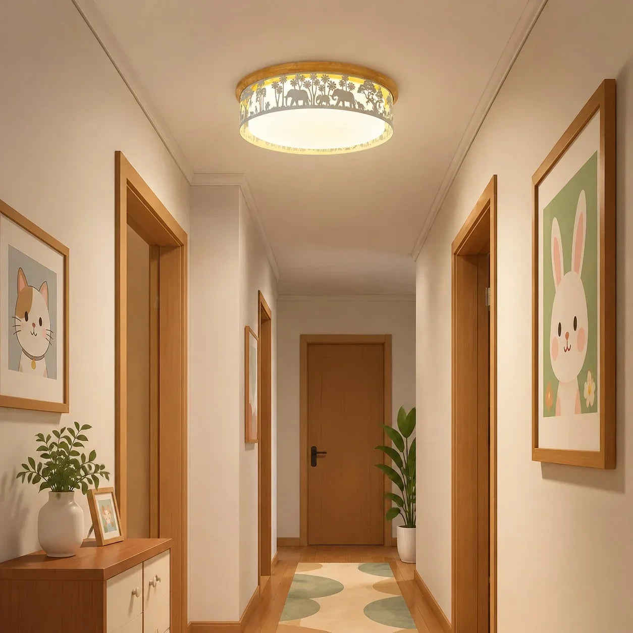 Deckenleuchte mit hohler Silhouette und LED-Vollspektrumlicht – flächenbündiges Design