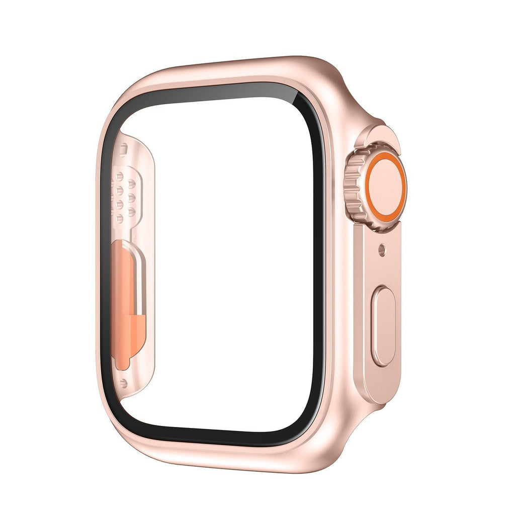 Capa fina impermeável para Apple Watch — Estrutura de proteção em PC, película de vidro temperado 9H - Desfino