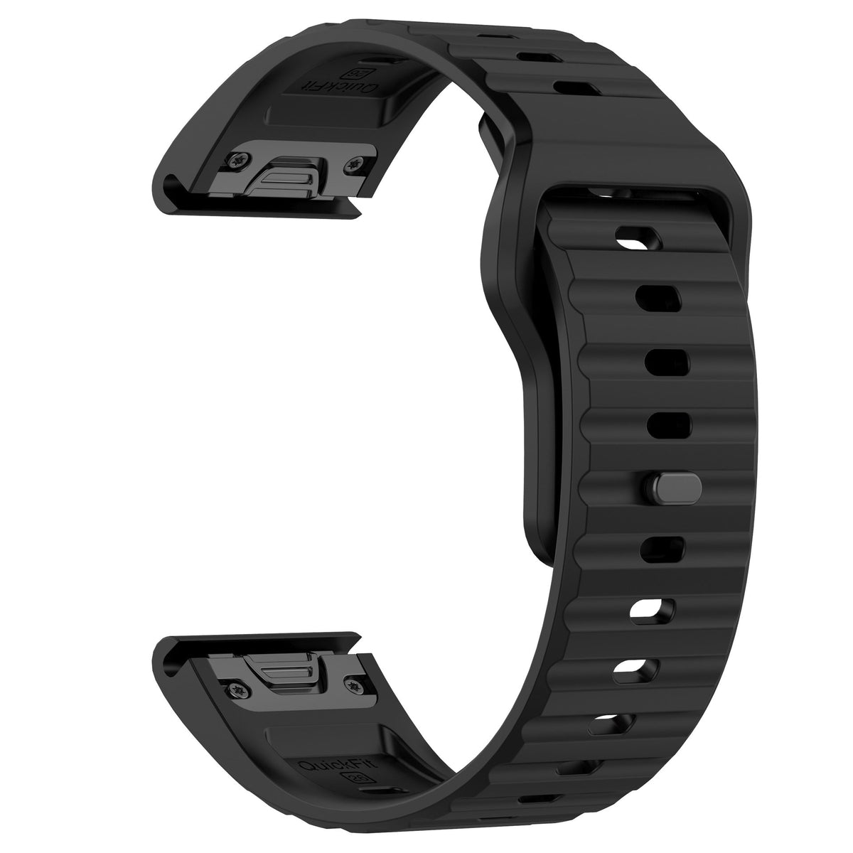 Bracelete de silicone Ventro para Garmin Fenix 8/7X/6X — Fivela invertida, ventilação - Desfino