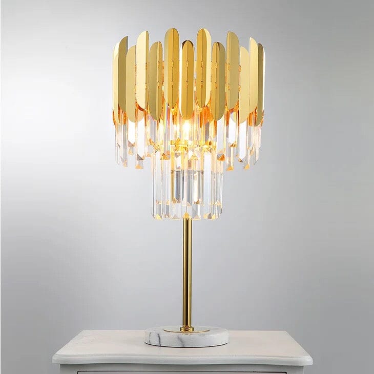 Lampe sur pied et de table LED en cristal Elyra — 3 sources lumineuses - Desfino