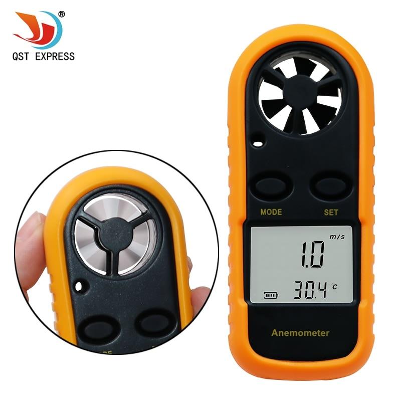 Anémomètre portable AeroSense — Appareil LCD mesurant la vitesse du vent et la température - Desfino