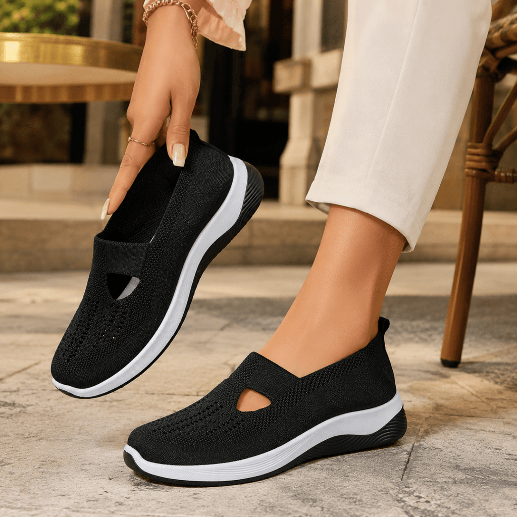 Calzado ortopédico sin cordones para mujer ORTHOGLIDE: transpirable, con acolchado de gel - Desfino