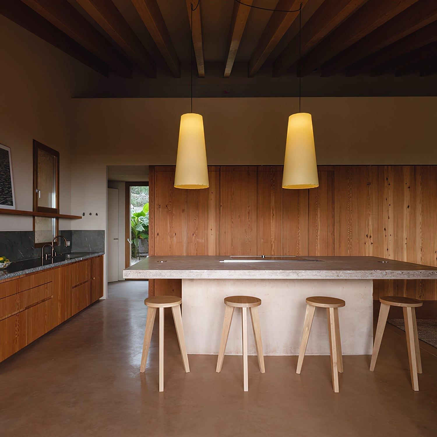 Hemline Pendant Lamp — Stitched Edge Shade