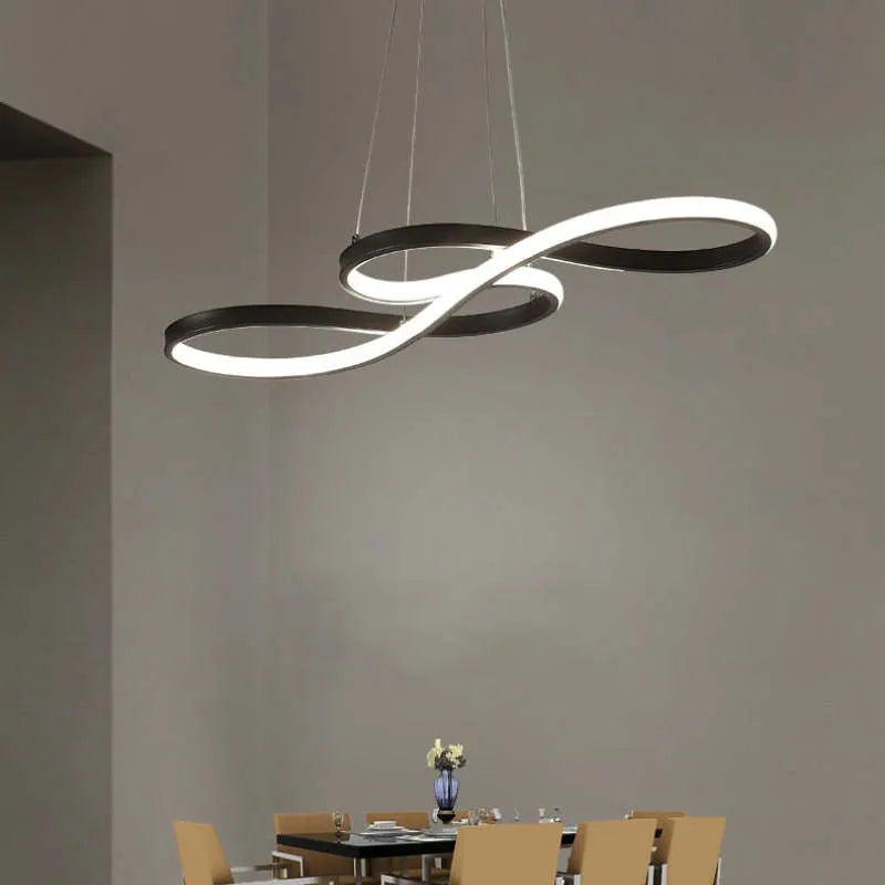 36 W LED-pendellampa i aluminium — 75 cm lång, 23 cm bred - Desfino