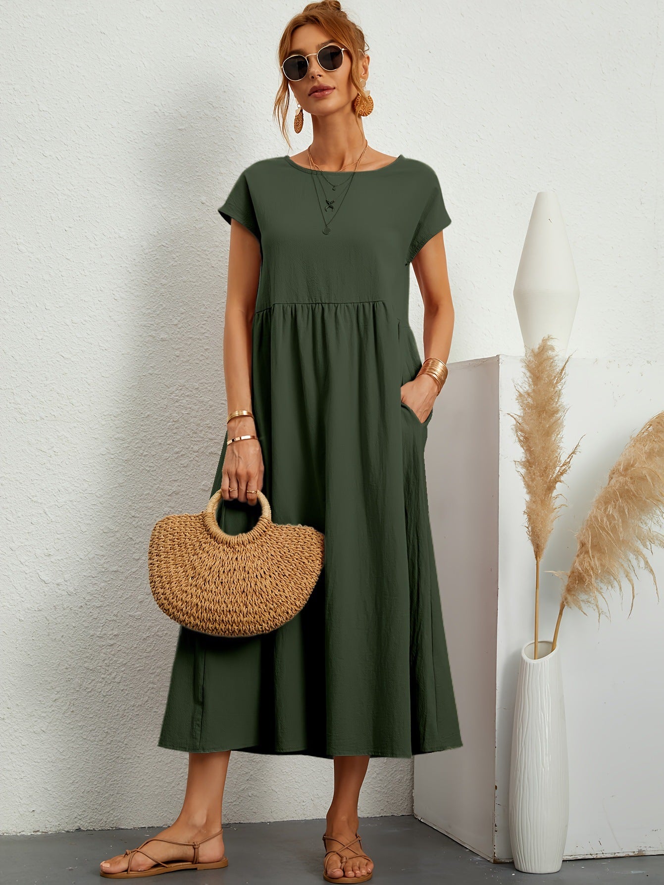 Robe Longue Fluide avec Poches