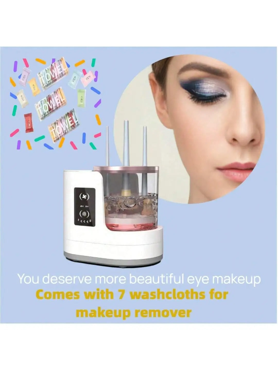 AstraGlow Pro elektrischer Make-up-Pinselreiniger — Wiederaufladbar - Desfino
