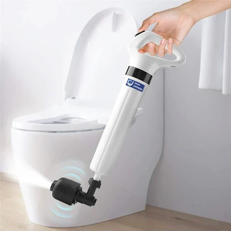 Interchangeable Head Toilet Plunger — Commercial Drain Clearing Tool