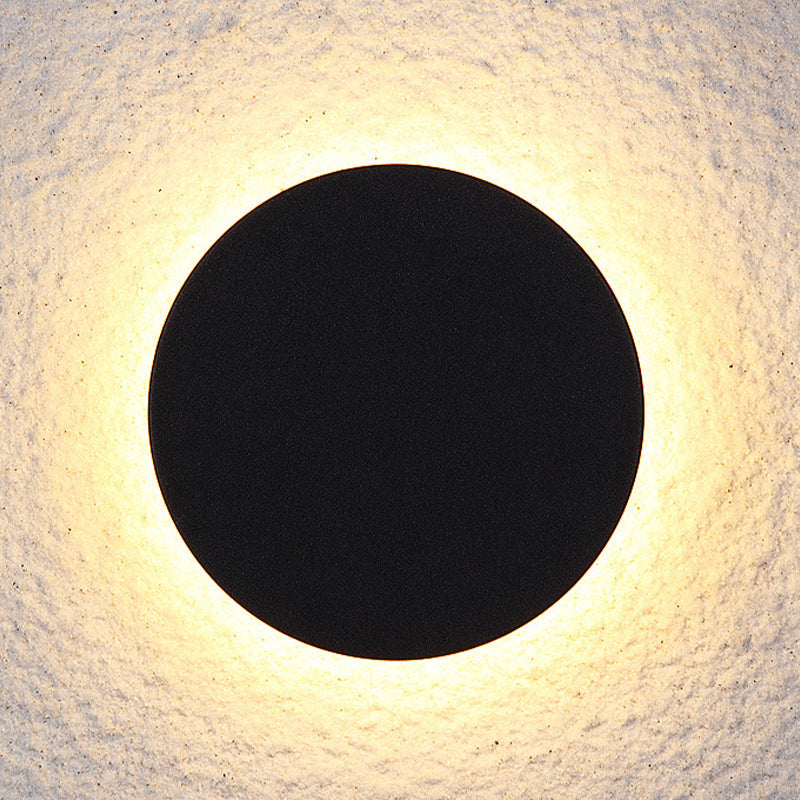 AeroLume Applique murale d’extérieur LED ronde, noire et blanche - Desfino