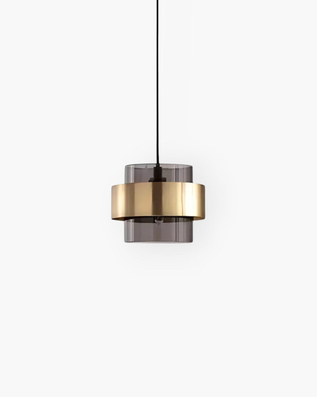 Solara Pendelleuchte aus goldgetöntem Glas - Verstellbares Kabel, Metalldetail - Desfino