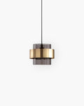 Solara Pendelleuchte aus goldgetöntem Glas - Verstellbares Kabel, Metalldetail - Desfino