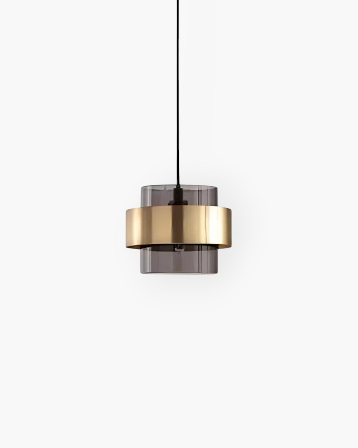 Solara Pendelleuchte aus goldgetöntem Glas - Verstellbares Kabel, Metalldetail - Desfino