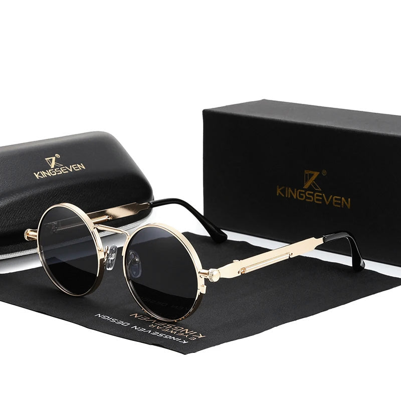 Retrohenkiset steampunk-aurinkolasit — HD UV-suojatut linssit, vintage-kehykset - Desfino