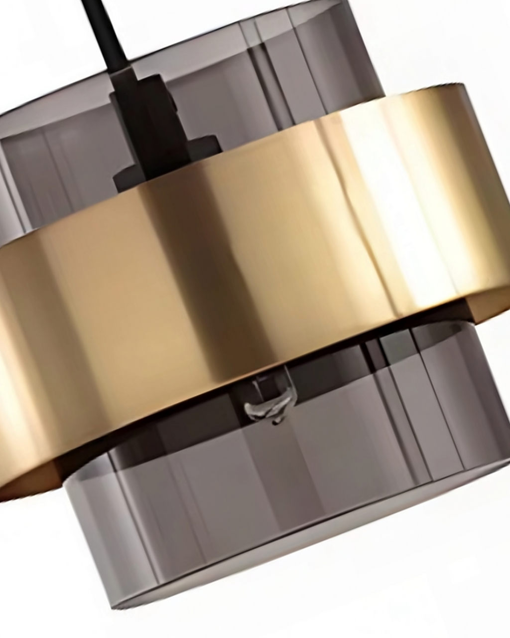 Solara Pendelleuchte aus goldgetöntem Glas - Verstellbares Kabel, Metalldetail - Desfino