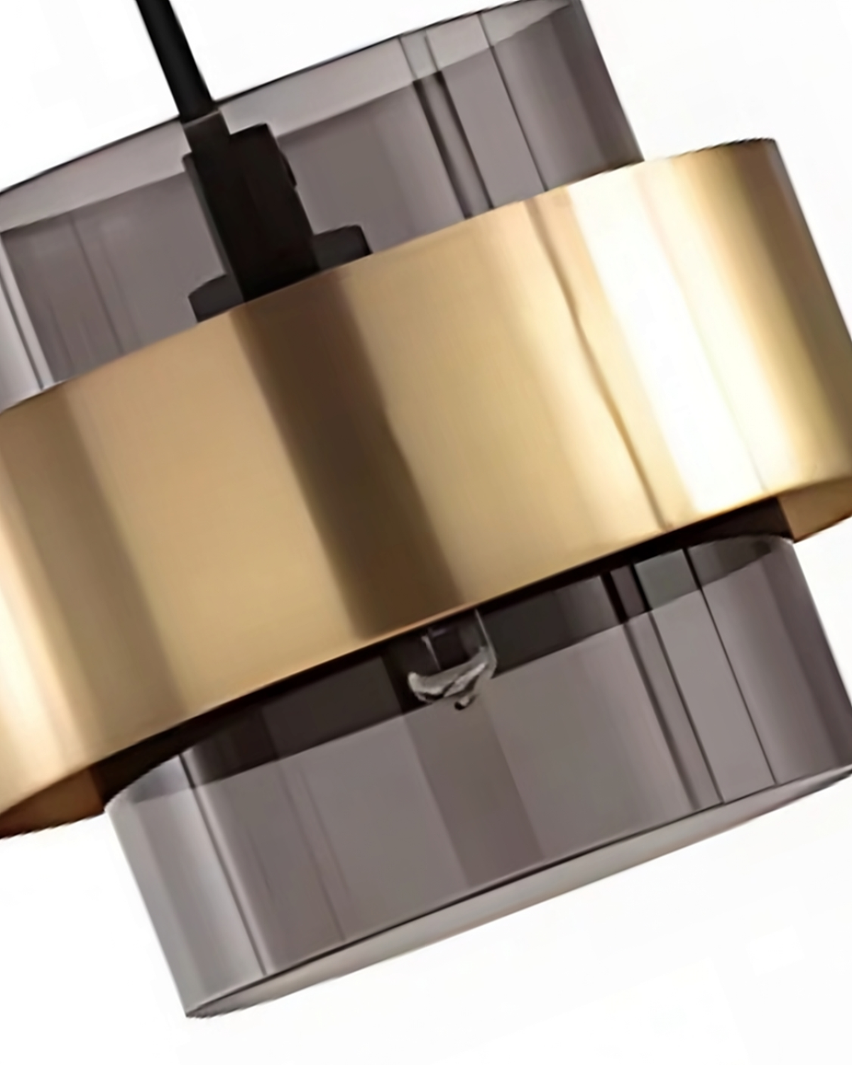 Solara Pendelleuchte aus goldgetöntem Glas - Verstellbares Kabel, Metalldetail - Desfino