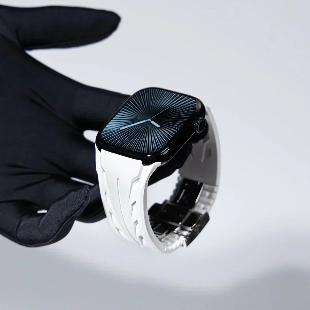 Αθλητικό λουράκι Apple Watch από καουτσούκ FKM Liora — Διαπνέον, πεταλούδα-κούμπωμα - Desfino