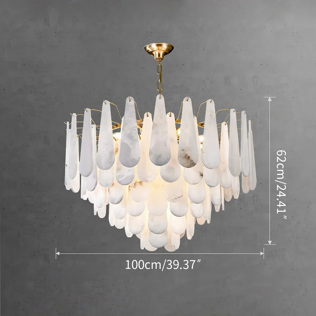 Modern Luxury Multi-layer Spanish Alabaster Chandelier | Desfino