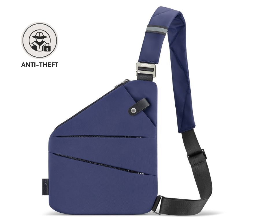 Slim Anti-Theft Travel Bag — Front Carry, Hidden Zippers, Storage - Desfino