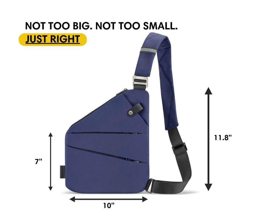 Slim Anti-Theft Travel Bag — Front Carry, Hidden Zippers, Storage - Desfino