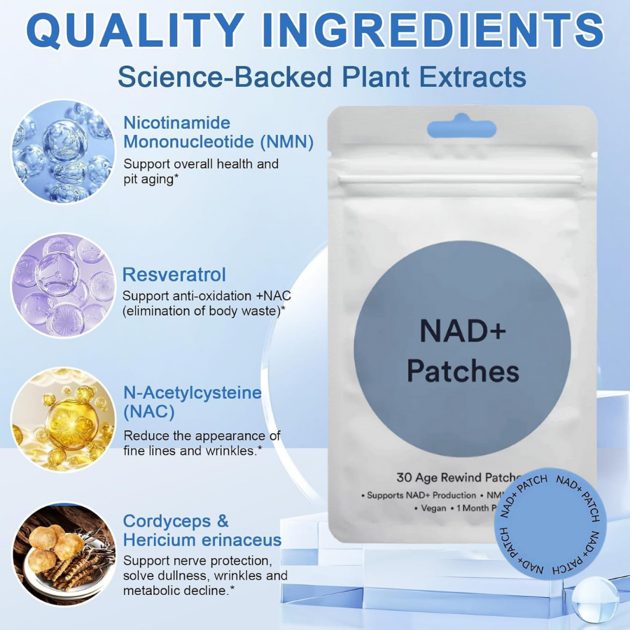 NAD+-plåster — stöd för energi och anti-aging under lugna nätter - Desfino