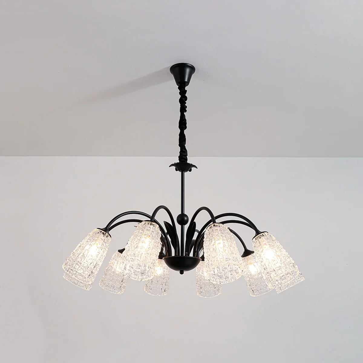 American Retro Iron Glass Chandelier | Desfino