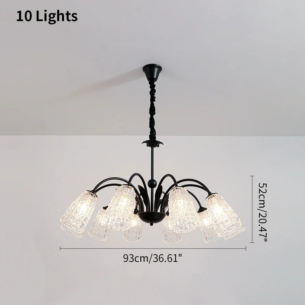 American Retro Iron Glass Chandelier | Desfino