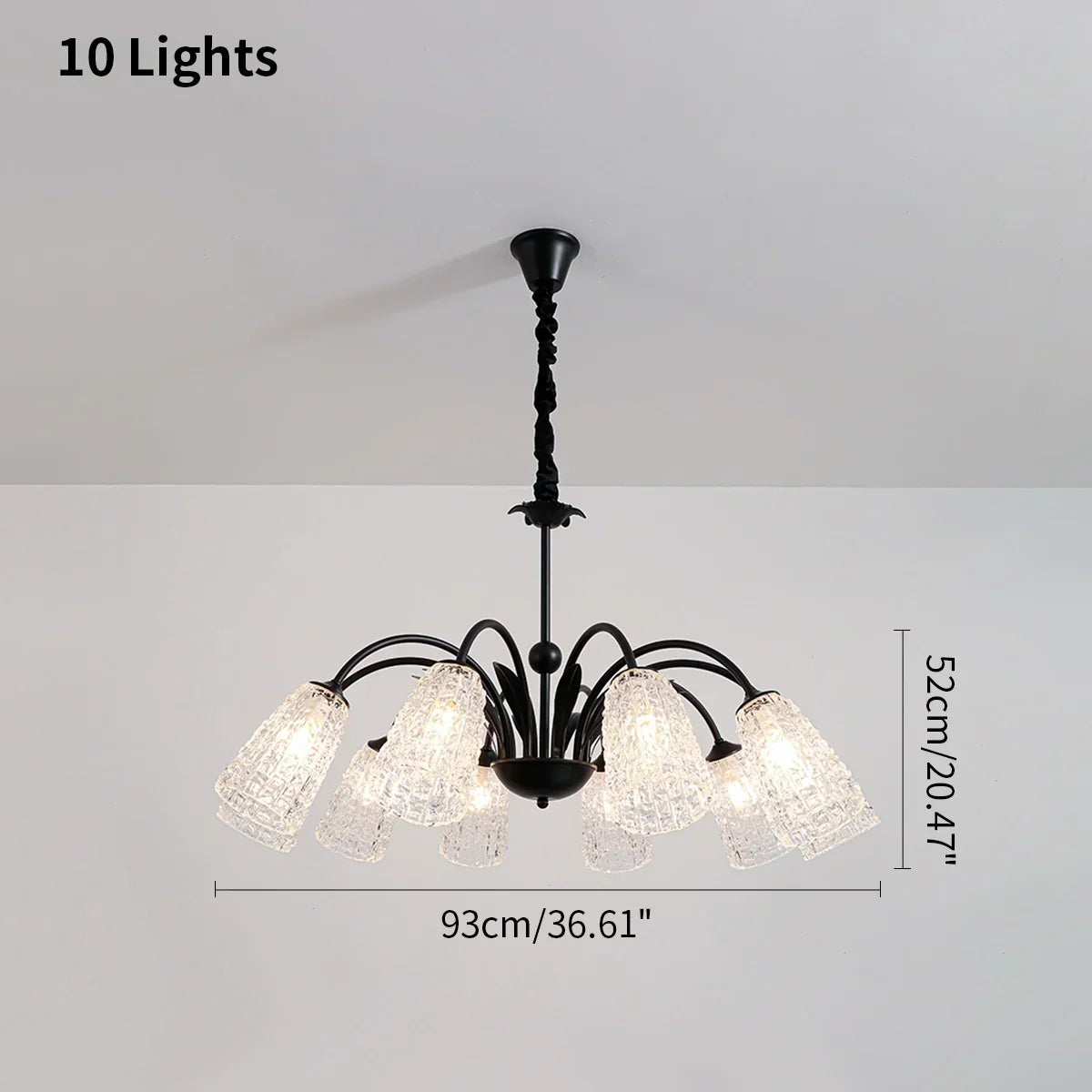 American Retro Iron Glass Chandelier | Desfino