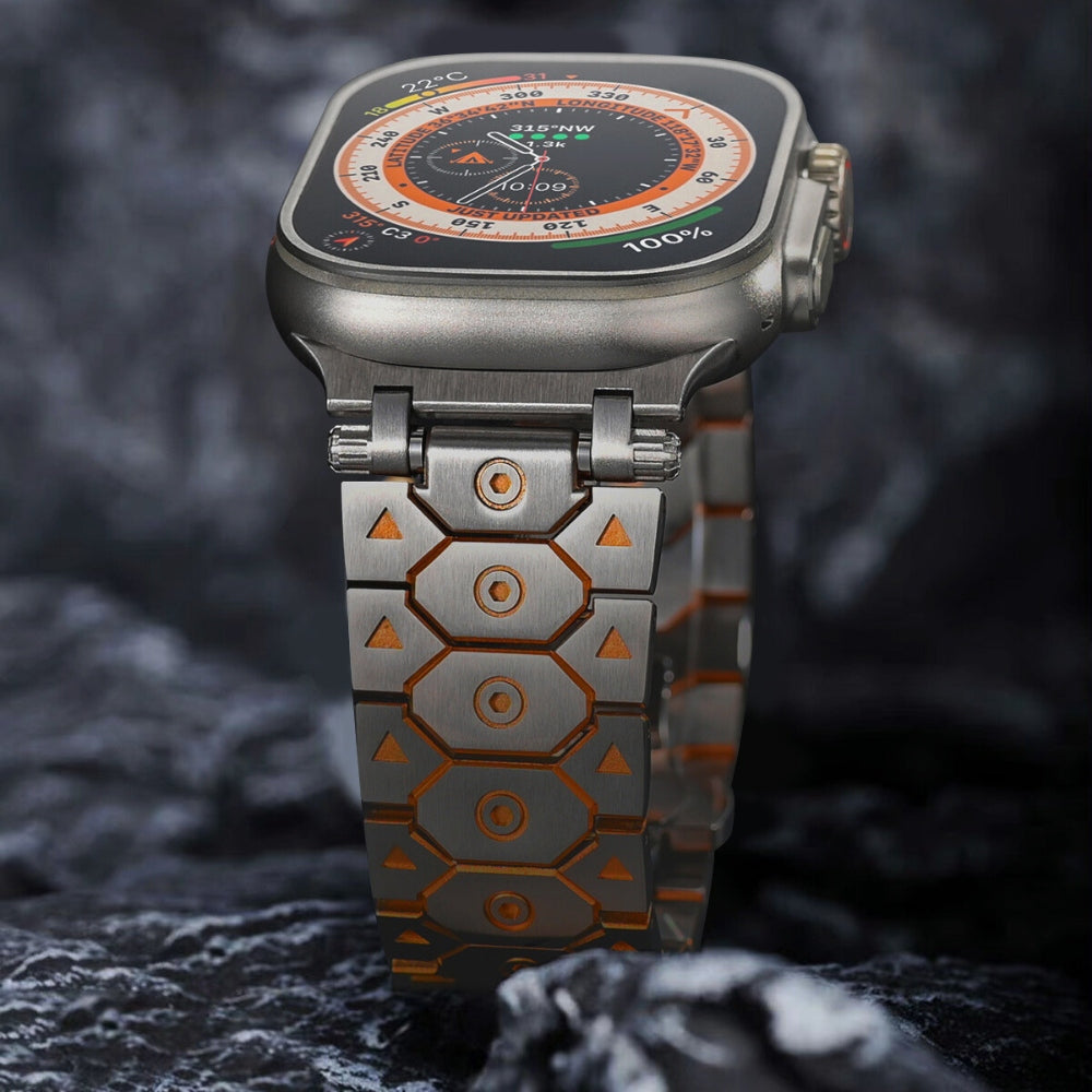 Sześciokątny tytanowy pasek ogniwowy Vantira do Apple Watch - Desfino