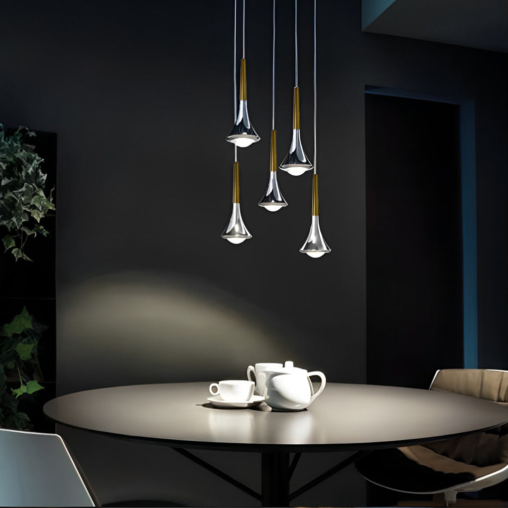 Suspension LED en forme de goutte d’eau LumenAria 9W — Escalier nordique, blanc chaud 3000K - Desfino