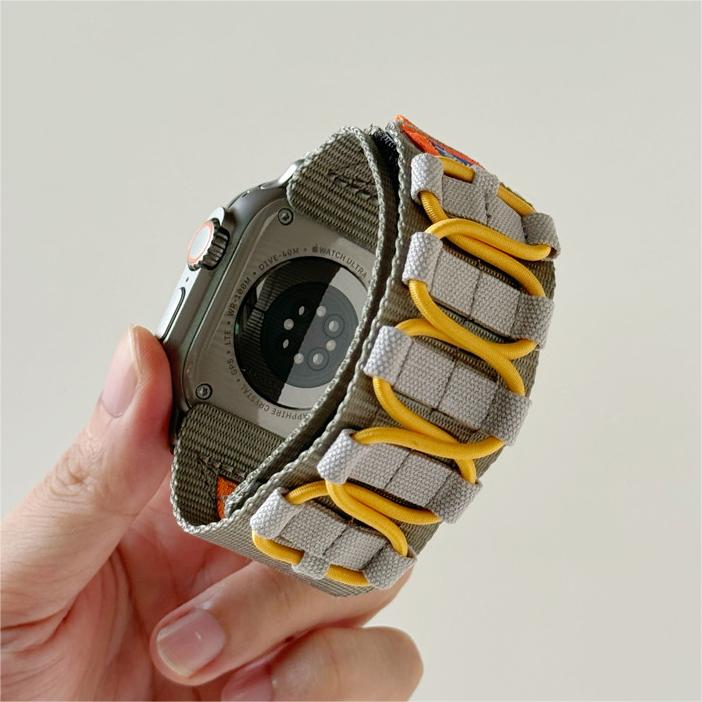 Kirra pleciony nylonowy pasek do zegarka Apple Watch — regulowany pasek 26 mm - Desfino