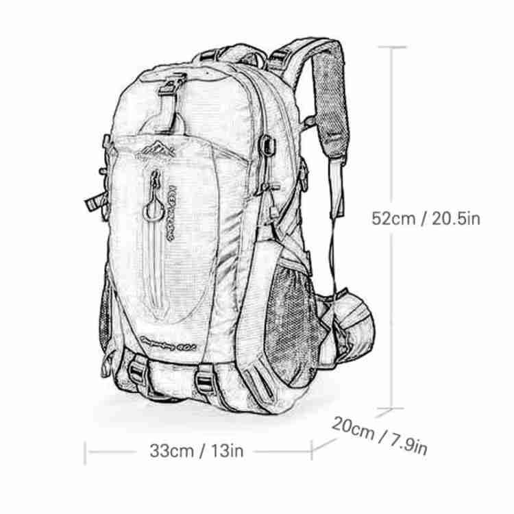 Turistický batoh Kavero 40 l, voděodolný – několik kapes - Desfino