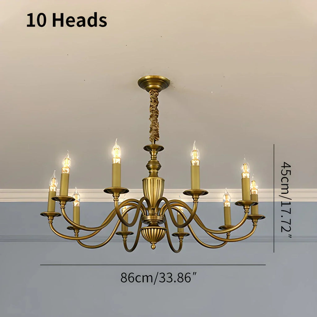 American Vintage Candle Copper Chandelier | Desfino