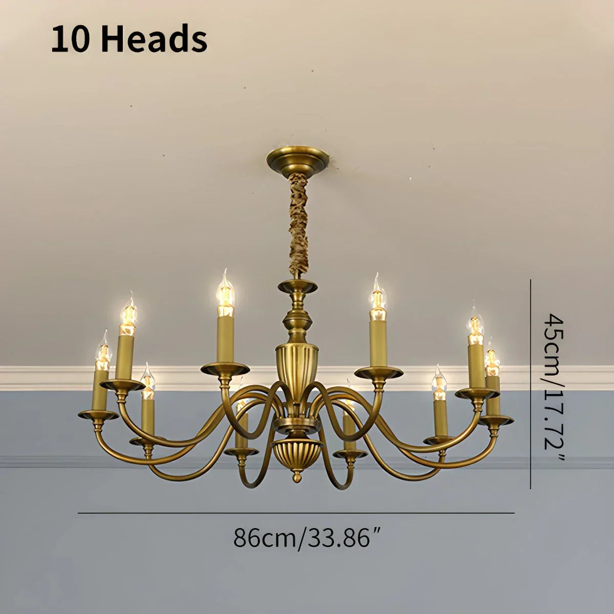 American Vintage Candle Copper Chandelier | Desfino