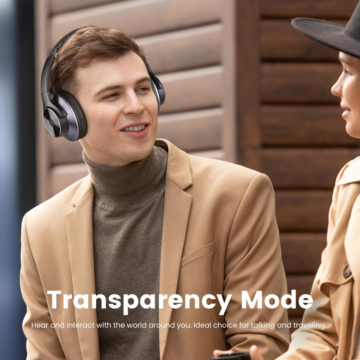 Auralink trådløse ANC-hovedtelefoner — USB-C-opladning, indbygget mikrofon | Desfino