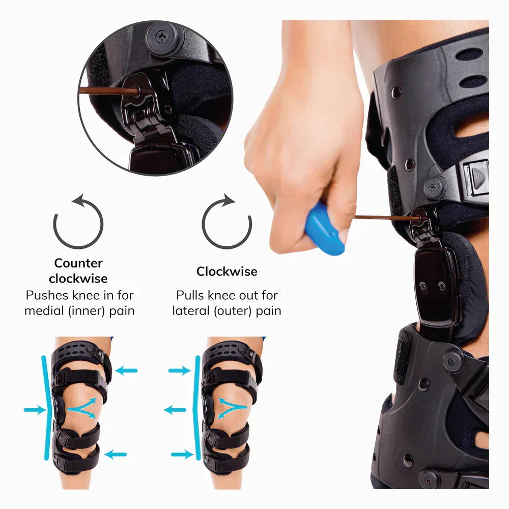 Joelheira descarregadora NovaGuard — suporte medial-lateral - Desfino