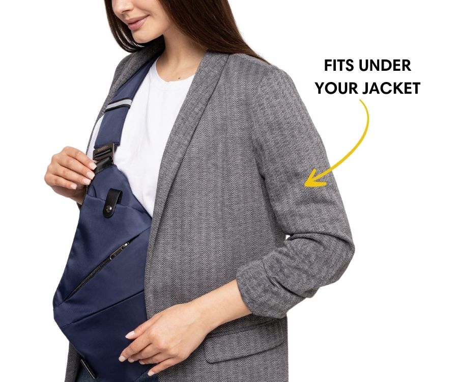 Slim Anti-Theft Travel Bag — Front Carry, Hidden Zippers, Storage - Desfino