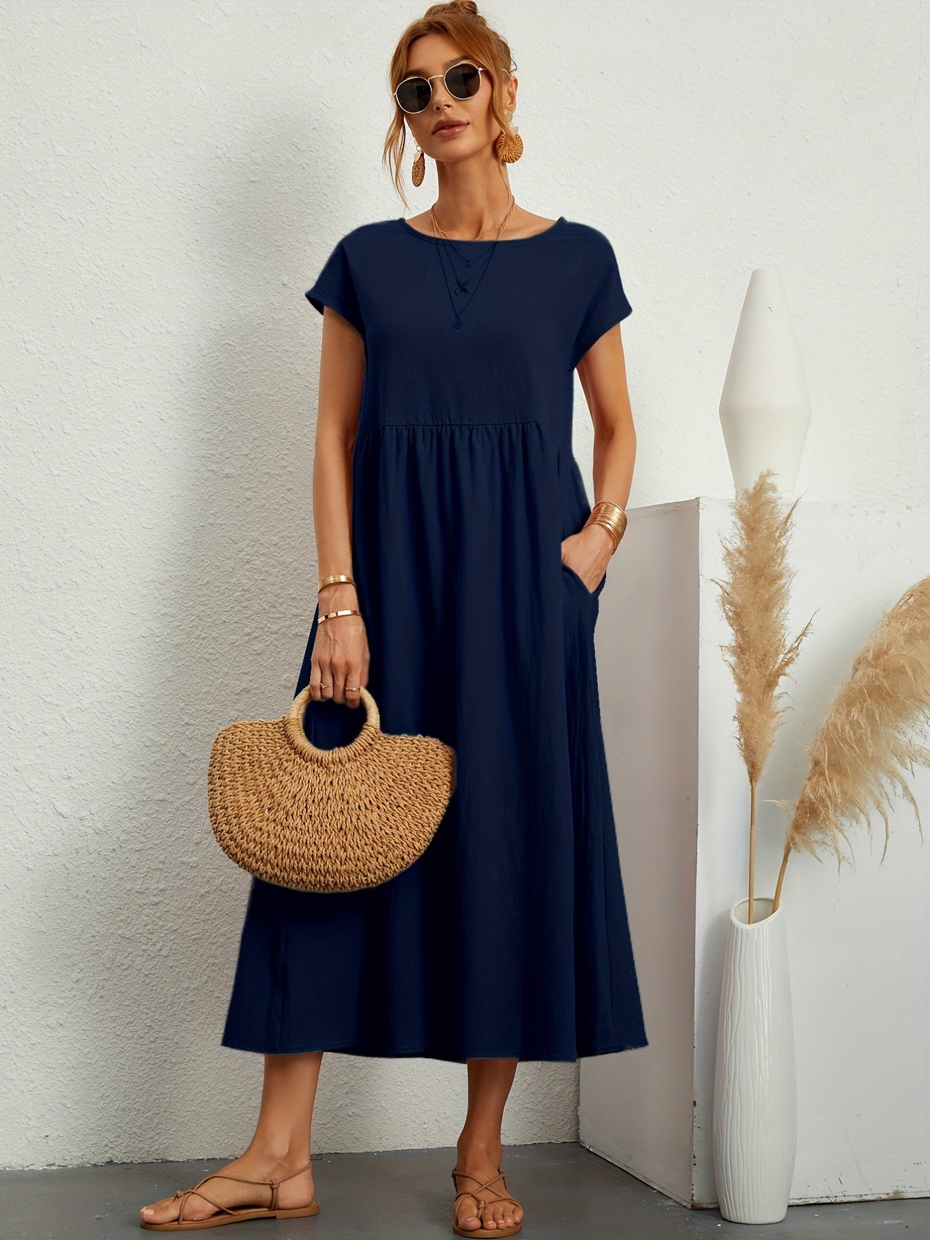 Robe Longue Fluide avec Poches