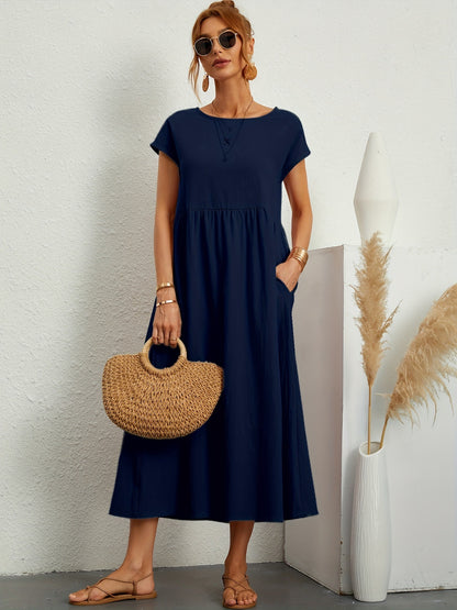 Robe Longue Fluide avec Poches