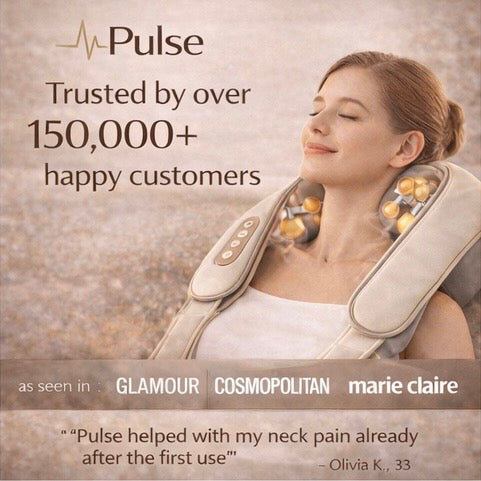 Pulsewell trådløs shiatsu-massasjeapparat for nakke og skuldre — varme - Desfino