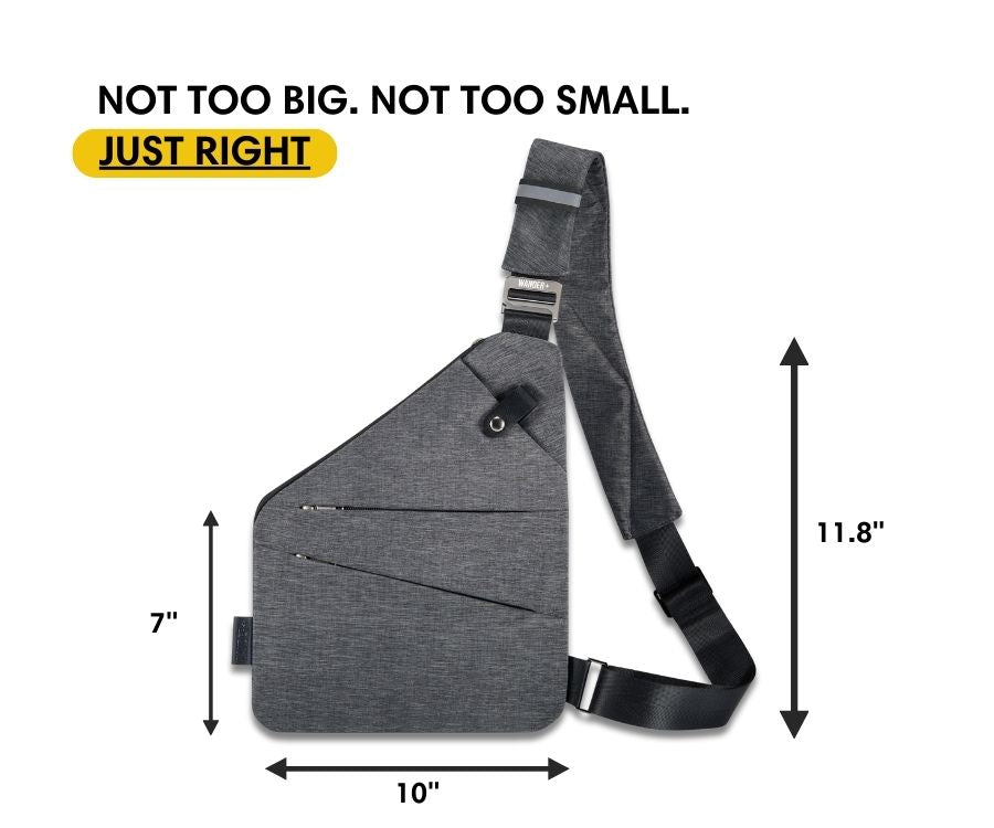 Slim Anti-Theft Travel Bag — Front Carry, Hidden Zippers, Storage - Desfino