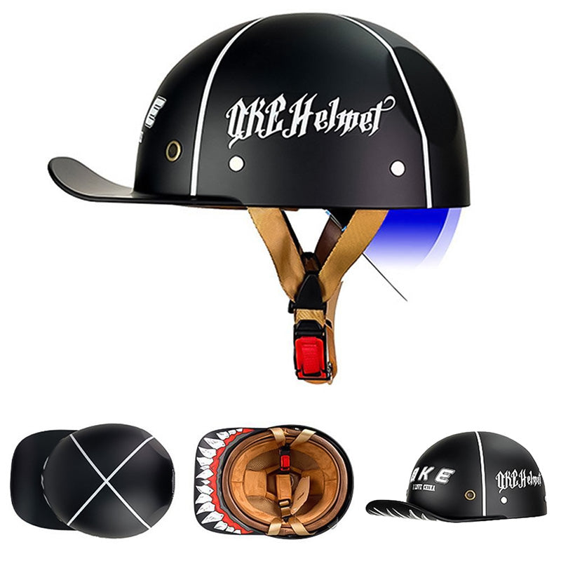 OrionRide DOT-Halbhelm — ABS-Schale im Baseball-Stil für Motorräder - Desfino