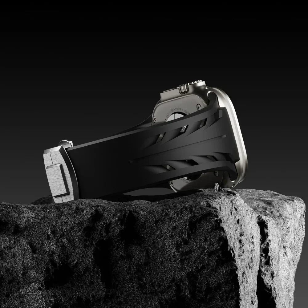 Αθλητικό λουράκι Apple Watch από καουτσούκ FKM Liora — Διαπνέον, πεταλούδα-κούμπωμα - Desfino