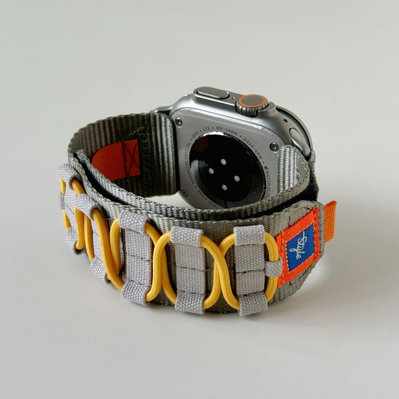 Kirra pleciony nylonowy pasek do zegarka Apple Watch — regulowany pasek 26 mm - Desfino