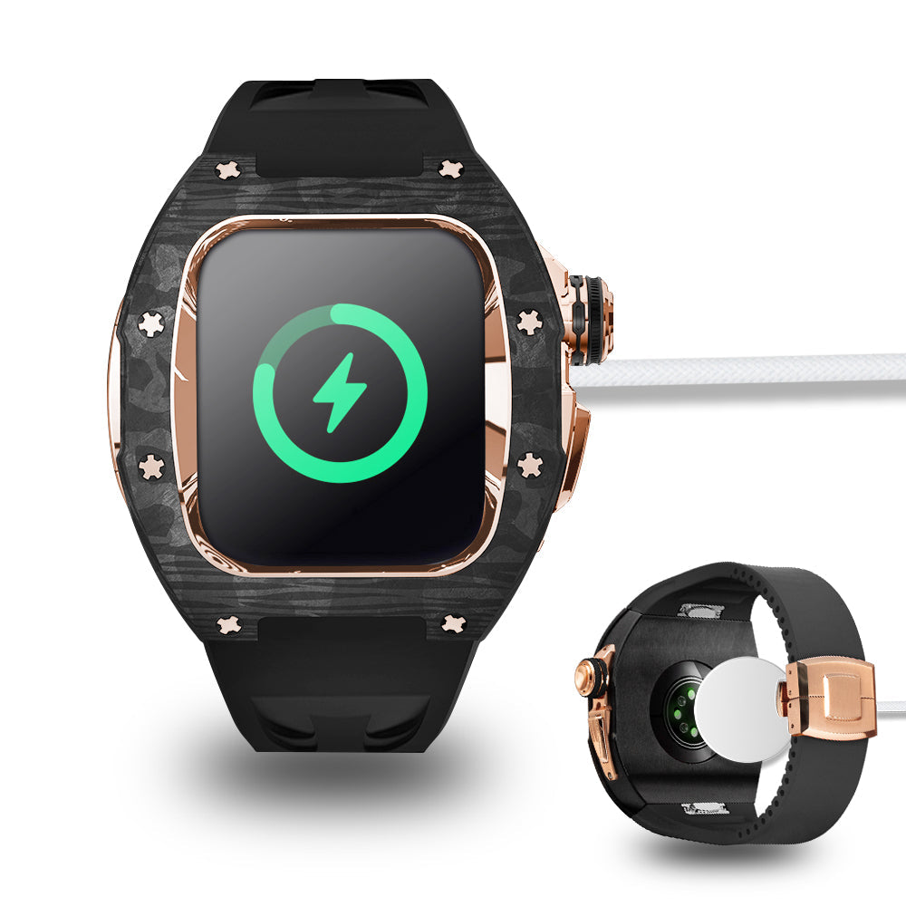 NovaCarb S10 Titanium Carbon Fiber Apple Watch Retrofit Kit - Desfino