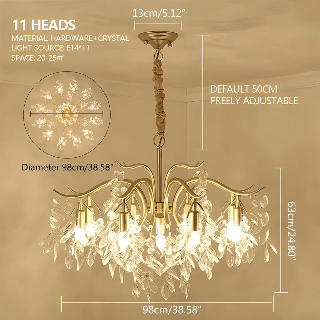 French Light Luxury Crystal Chandelier | Desfino