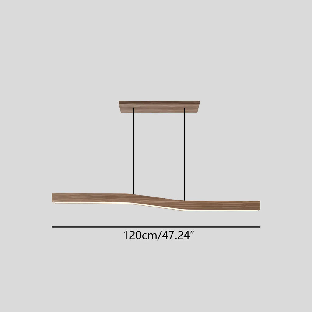 Woodgrain Linear Pendant Light for Kitchen | Desfino