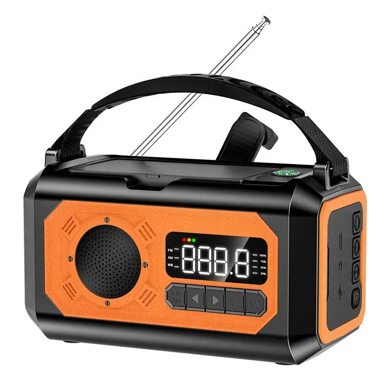 NovaGuard 12000mAh Emergency Weather Radio — AM/FM, NOAA, Hand Crank - Desfino