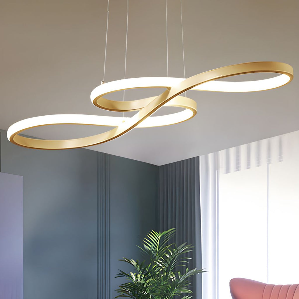36 W LED-pendellampa i aluminium — 75 cm lång, 23 cm bred - Desfino