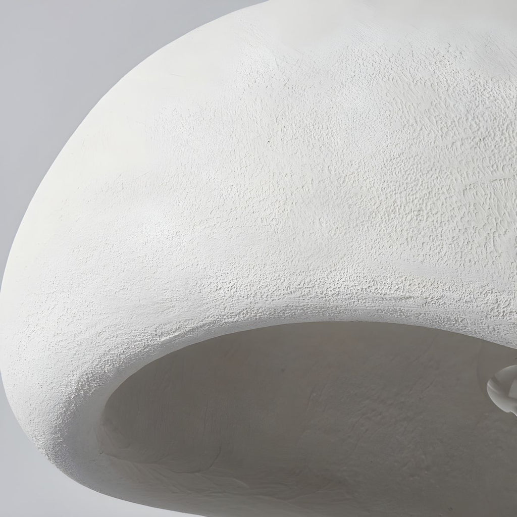 Arelle Wabi Sabi LED-pendellampe — hvit halvsirkelformet skjerm - Desfino