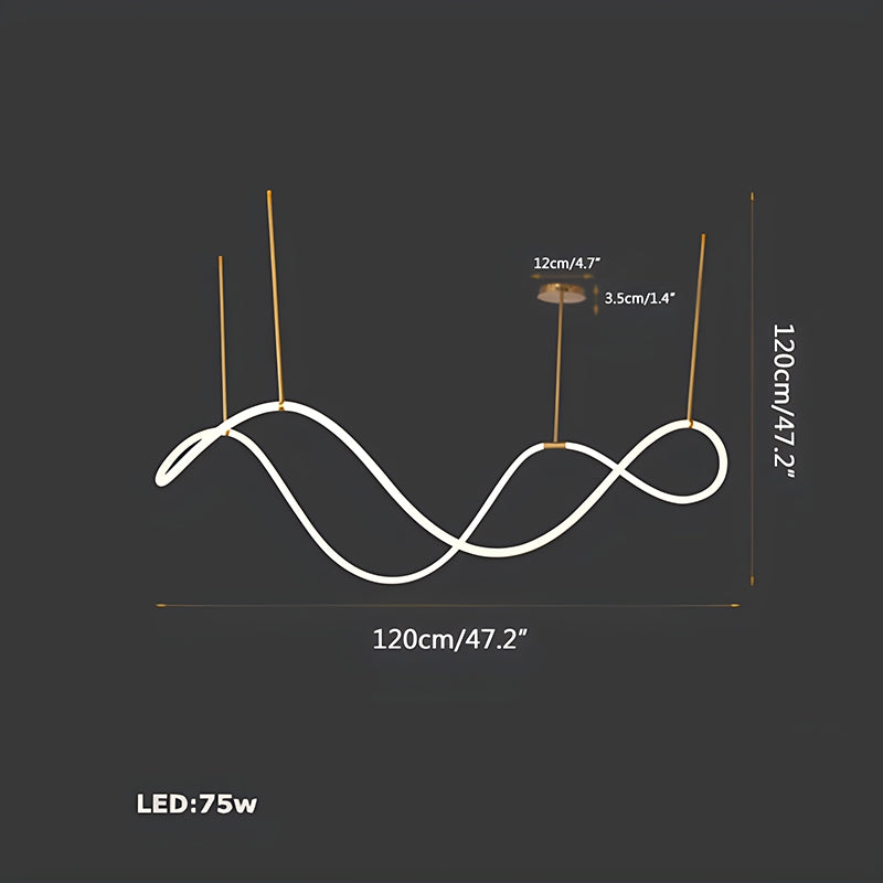 Moderne LED-Pendelleuchte mit langem Kabel für das Esszimmer | Desfino